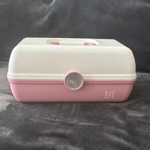 Caboodles Pink and Speckled White Organizer